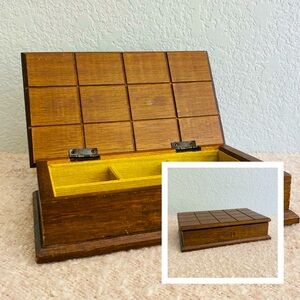 Vintage wooden jewelry box, 1950’s/60’s